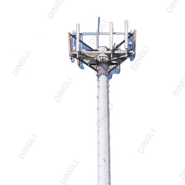 Radio Octagonal Tubular Steel Tower Pole Signal High Monopole Telecommunicaiton
